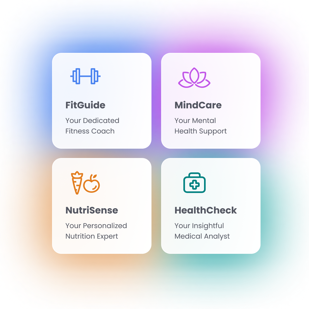 FitGuide, Mindcare, Nutrisense, HealthCheck by HeyDoc AI's WellnessGPT